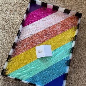 KURT GEIGER LONDON Rainbow Stripe Tray - 150th Anniversary Exclusive